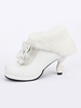 Chaussures lolita chic blanc avec noeud à talons originaux Déguisements Halloween