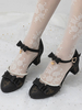 Chaussures lolita classiques arcs bride à la cheville chiot talon chaussures pompe lolita Déguisements Halloween