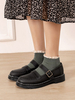 Chaussures Lolita classiques noires à bout rond en cuir Synthétique Chaussures Lolita