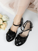 Chaussures Lolita douces arcs bout rond en cuir Synthétique chaussures Lolita