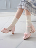 Chaussures Lolita douces arcs en cuir Synthétique talon épais Lolita pompes