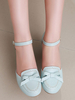 Chaussures Lolita douces arcs en cuir Synthétique talon épais Lolita pompes