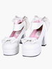 Chaussures Lolita en Synthétique à talons épais avec nœud Déguisements Halloween