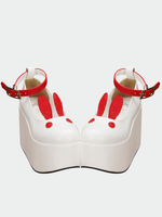 Chaussures lolita exquises blanc unicolore à talons épais Déguisements Halloween
