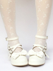 Chaussures lolita exquises en Synthétique blanc à talons épais Déguisements Halloween