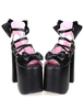 Chaussures lolita noires à talon haut et plate-forme Déguisements Halloween