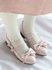 Chaussures lolita roses à talons hauts et à lanières de pompes Sweet Lolita Déguisements Halloween