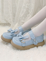 Chaussures Lolita Style ROCOCO Boucles bordeaux Escarpins Lolita à talons épais en cuir PU
