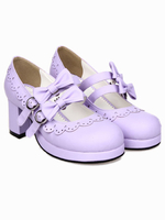 Chaussures lolita sublimes en lilas à plate-forme Déguisements Halloween