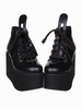 Chaussures lolita sublimes noir à bout rond Déguisements Halloween