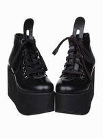 Chaussures lolita sublimes noir à bout rond Déguisements Halloween