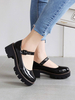 Chaussures Lolita Synthétique Noir Talon Puppy cuir Lolita Pompes Déguisements Halloween