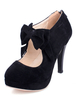 Chaussures lolita talon haut plateforme décoré de noeud