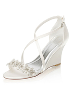 Chaussures mariée talon haut boucle réglable