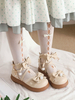 Chaussures Mignonne Lolita Blanches Chaussures Plates Lolita En Cuir PU