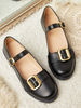 Chaussures Mignonne Lolita noirs Escarpins Lolita à talon en cuir PU