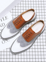 Chaussures mocassins blanches pour hommes Chaussures en cuir décontractées à glissière en cuir PU confortable