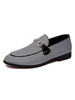 Chaussures mocassins blanches pour hommes confortables en cuir PU à carreaux sans lacets chaussures plates décontractées
