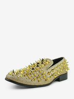 Chaussures Mocassins Homme Micro Daim Rivets Supérieurs Slip-On