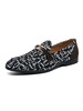 Chaussures Mocassins Homme Mode Cuir PU Détails Métalliques Illustration Slip-On