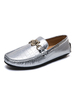 Chaussures Mocassins Homme Slip-On Détails Métalliques Bout Rond Cuir PU