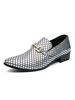 Chaussures Mocassins Homme Slip-On Détails Métalliques Imprimé Poisson Bout Rond Cuir PU