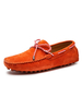 Chaussures mocassins orange pour hommes