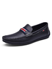 Chaussures mocassins pour hommes à la mode avec détails en métal; chaussures décontractées noires à enfiler
