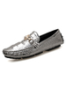 Chaussures mocassins pour hommes à la mode en cuir PU Détails en métal Mocassins à enfiler à imprimé poisson
