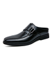Chaussures Mocassins Pour Hommes Boucle À Enfiler Bout Rond Cuir PU