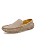 Chaussures mocassins pour hommes Chaussures décontractées en cuir PU à enfiler kaki
