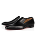 Chaussures mocassins pour hommes Chaussures de costume noires en cuir verni à bout carré et bout carré