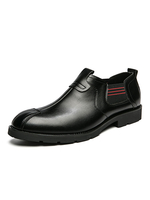 Chaussures mocassins pour hommes confortables en cuir PU à enfiler