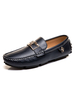 Chaussures mocassins pour hommes confortables en cuir PU avec détails en métal sans lacet