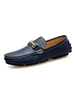 Chaussures mocassins pour hommes confortables en cuir PU avec détails en métal sans lacet