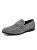 Chaussures mocassins pour hommes confortables en cuir PU avec sangle de moine mocassins gris