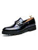 Chaussures mocassins pour hommes confortables en cuir PU détails en métal à enfiler