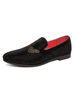 Chaussures mocassins pour hommes confortables mocassins noirs en cuir PU cloutés