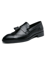 Chaussures mocassins pour hommes en cuir PU confortables à enfiler