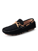 Chaussures mocassins pour hommes en cuir suédé à bout rond
