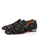 Chaussures mocassins pour hommes en soie confortable et à pois en satin à enfiler