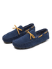 Chaussures mocassins pour hommes mocassins bleus confortables avec nœuds en cuir PU