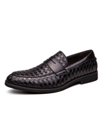 Chaussures Mocassins Pour Hommes Noir Comfy Synthétique Cuir Monk Strap Slip-On