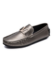Chaussures mocassins pour hommes populaires en cuir PU avec détails en métal sans lacet