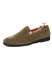 Chaussures mocassins pour hommes sans lacet bout rond en cuir PU noir chaussures décontractées