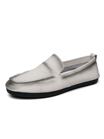 Chaussures Mocassins pour Hommes Slip-On Bout Rond Cuir PU