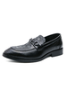 Chaussures Mocassins Pour Hommes Slip-On Détails Métalliques Bout Pointu Cuir PU