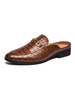 Chaussures Mocassins pour Hommes Slip-On Détails Métalliques Bout Rond Cuir PU