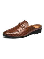 Chaussures Mocassins pour Hommes Slip-On Détails Métalliques Bout Rond Cuir PU