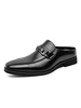 Chaussures Mocassins Pour Hommes Slip-On Monk Strap Bout Rond Cuir PU